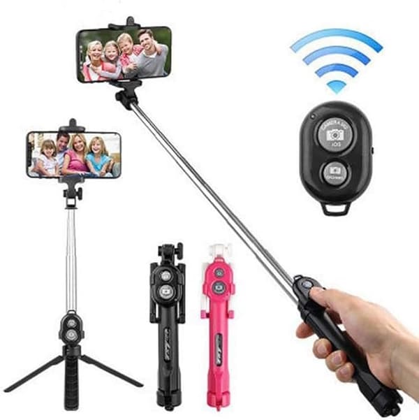 Trådlös Bluetooth Selfiepinne Handhållen Vikbar Mini Stativ