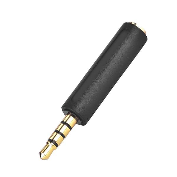 3.5mm OMTP til CTIA Konverterings Øretelefon Adapter til Øretelefon Sort (3 stk)