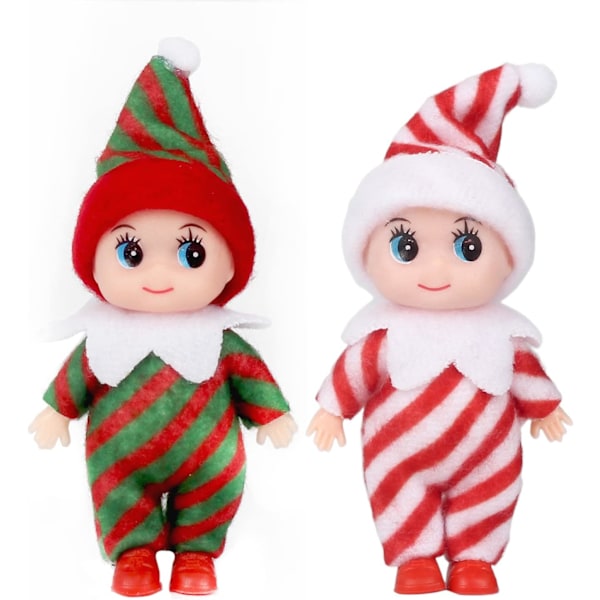 Julbabydocka Elf för Pojkar & Flickor, Jultillbehör Mini Baby Elfdocka Jultradition Mini Elf Babydocka Leksaker