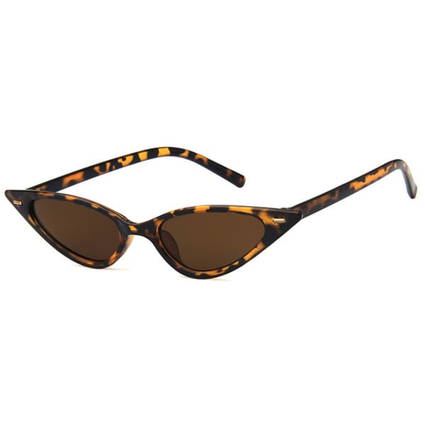 Bruna Leopard Smala Solglasögon Brun Lins brun animals and animal patterns brown