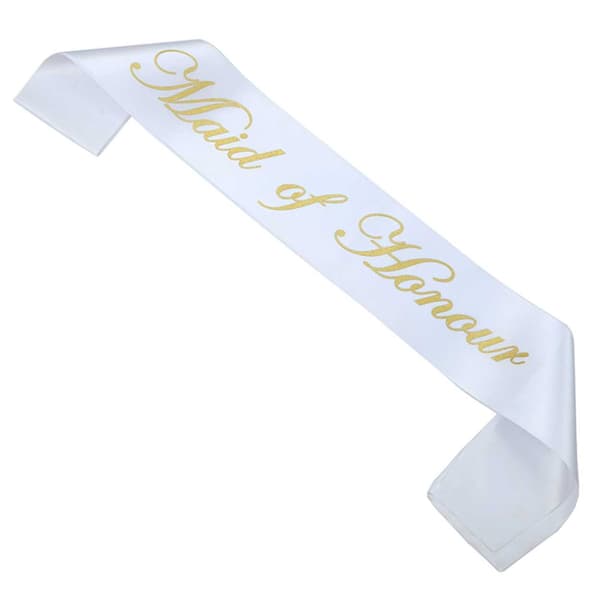 Forlover Båndbanner Hvit Gull hvit white