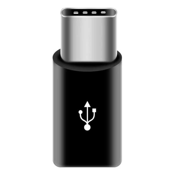 Android Micro USB till USB C OTG-adapter svart black