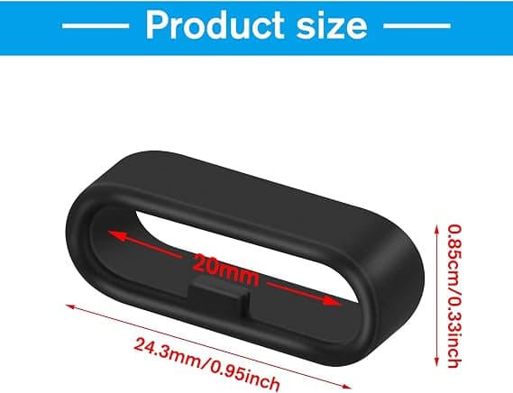 Urremærke Loop, Silikon Urrem Ringe, 10 stk., Urrem Holder til Smart Sport Ur
