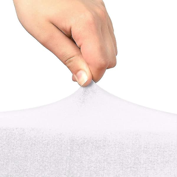 Tætsiddende Stretch Spandex Dug - Rund Form white S