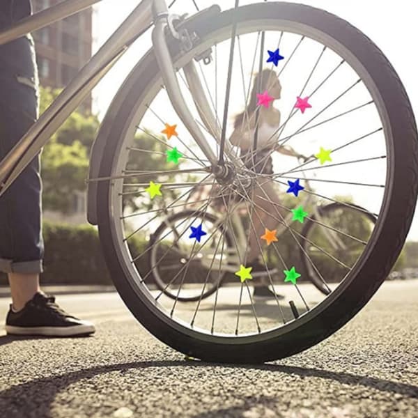 Ekdekorationer för cykelhjul - Stjärnor, 36-pack