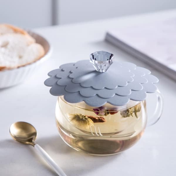 Set med 6 Extra Stora Silikonlock Campingmugg Lock För Te/Kaffemuggar Universal Mugg Lock Utomhus Dryckeslock Mugg Dammskydd