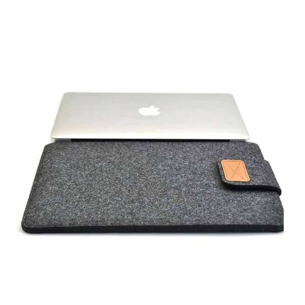 13,3\" Computertaske Laptop Taske Filt Velcro Sleeve Sort sort black