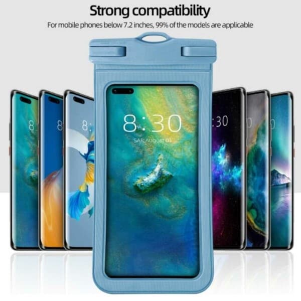 Vattentätt mobilfodral Passar 99% av smartphones! - Vattentätt mobilfodral Vit white