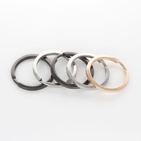 Runda karbinhakar nyckelringar zinklegering 10-pack Svart 30 mm Svart