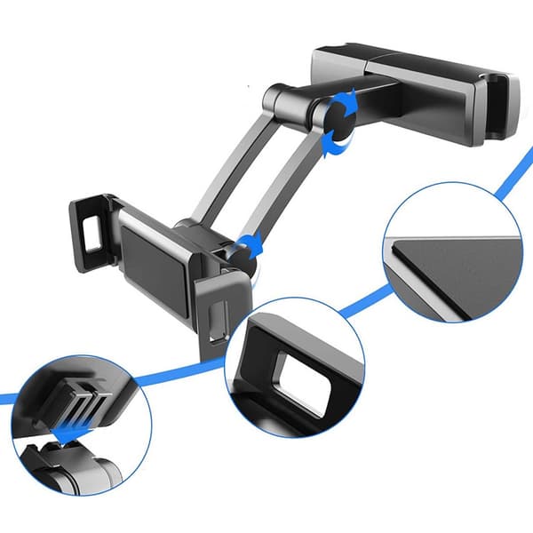 Nakkestøtteholder Tablet | Mobil- og tablet-holder til bil sort black
