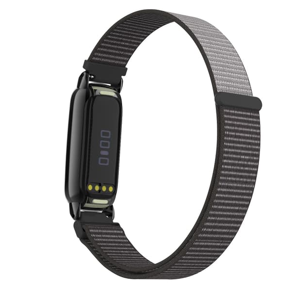Nylon Loop Armbånd Kompatibel med Fitbit Luxe - Justerbart Sportsbånd Grå Grey
