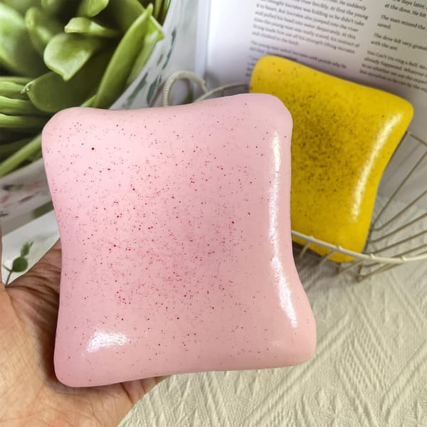 Squishy brødsmør stressbolde til voksne og børn - Fidget legetøj, sensorisk ro, ADHD-lindring, festgave, julegave [YJD] Gul og Pink