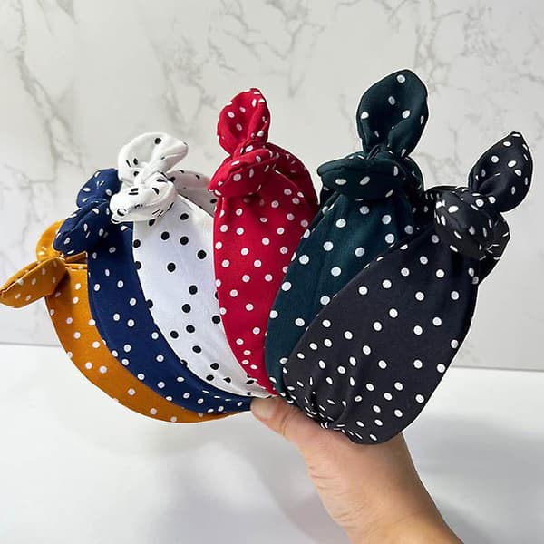 Lite Kaninøre Hårbøyle - 1 stk, One Size Fits All, Stoffmateriale, Svart