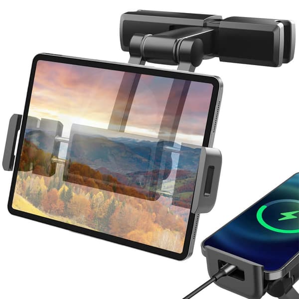 Nakkestøtteholder Tablet | Mobil- og tablet-holder til bil sort black