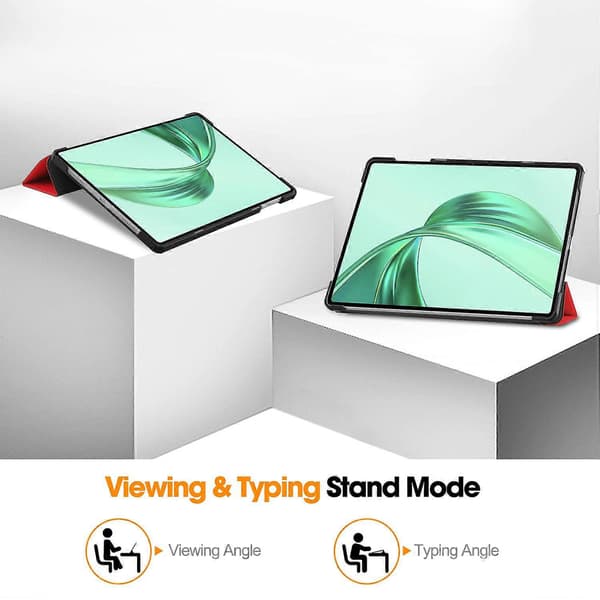 For Honor Pad X8a Etui Anti-Drop Læder Stand Tablet Cover - Rød