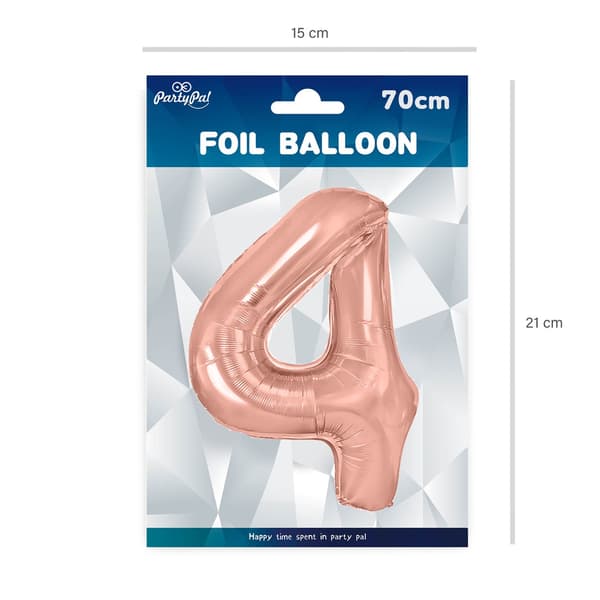Foliopallo numero 4 ruusukulta 70 cm