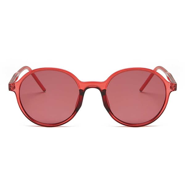 Runda röda solglasögon Retro röd red