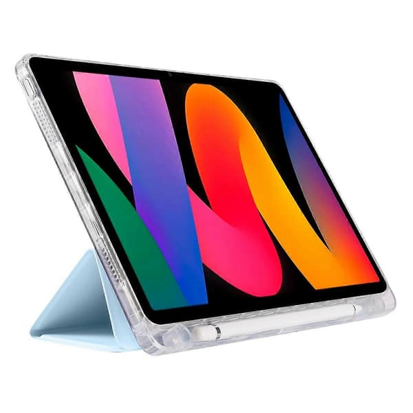 Fodral för Xiaomi Redmi Pad SE, Tri-Fold Ställ Läder+TPU+Akryl Klar Baksida Tablet Skydd