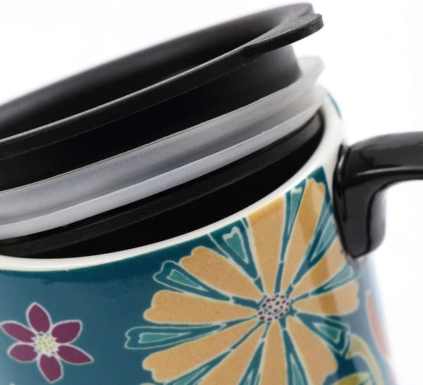 Keramisk Mugg Med Lock Och Handtag - 500ml Latte Mugg I Grön