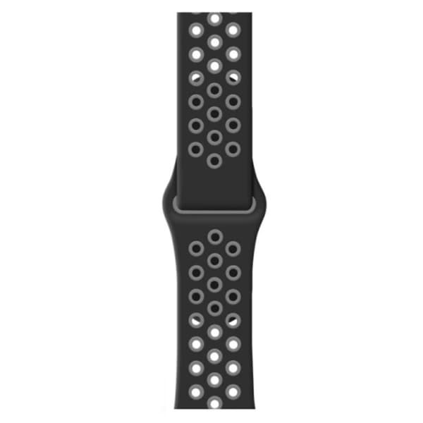 Apple Watch 38/40/41 Armbånd Silikone Sportsarmbånd Sort Grå sort black