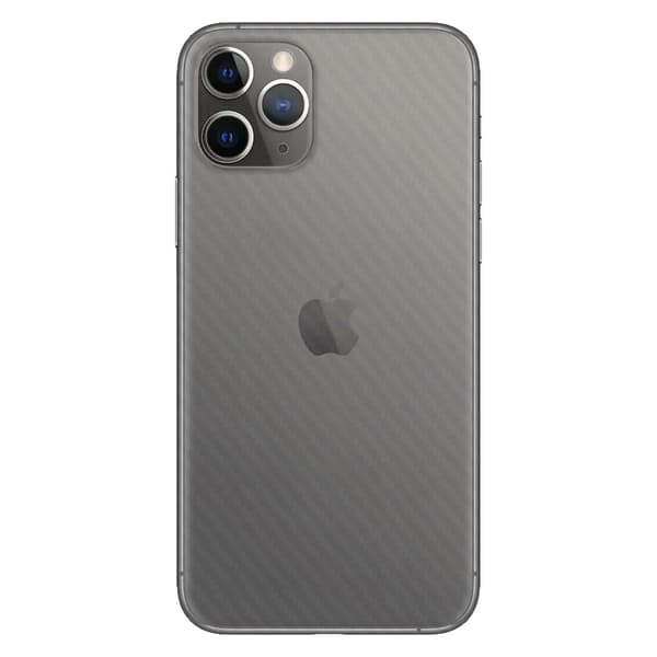 3-pack iPhone 12 Pro Max Kolfiber Vinylskal Skyddsfilm Baksida transparent