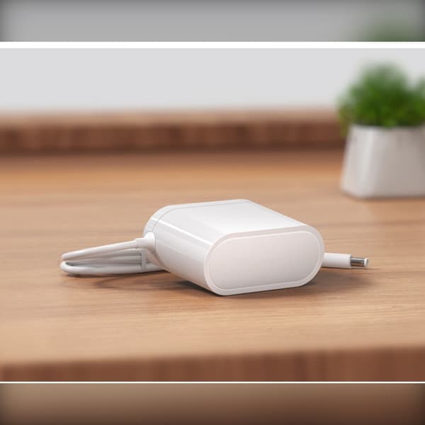 24V 1A AC/DC strømadapter 3.5x1.35mm til router og LED-lys – EU-stik, kompakt PC-kabinet, 100-240V input, 150cm kabel Hvid