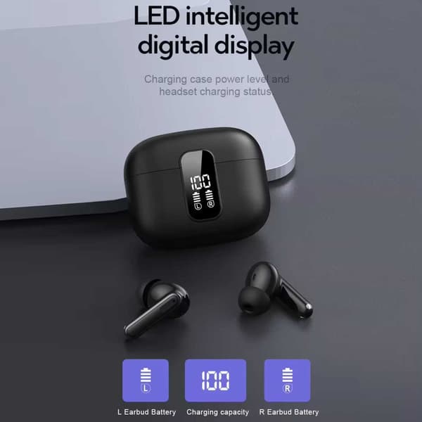Trådløse Bluetooth-hovedtelefoner 20 timer ANC ENC BT 5.3 Sort sort black