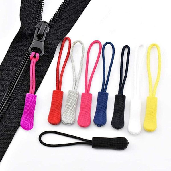 Dragkedjekläppar Svarta 10/20 st Dragkedjesnöre Förlängare Ersättning - för Ryggsäckar, Jackor, Bagage, Plånböcker, Handväskor 20pc