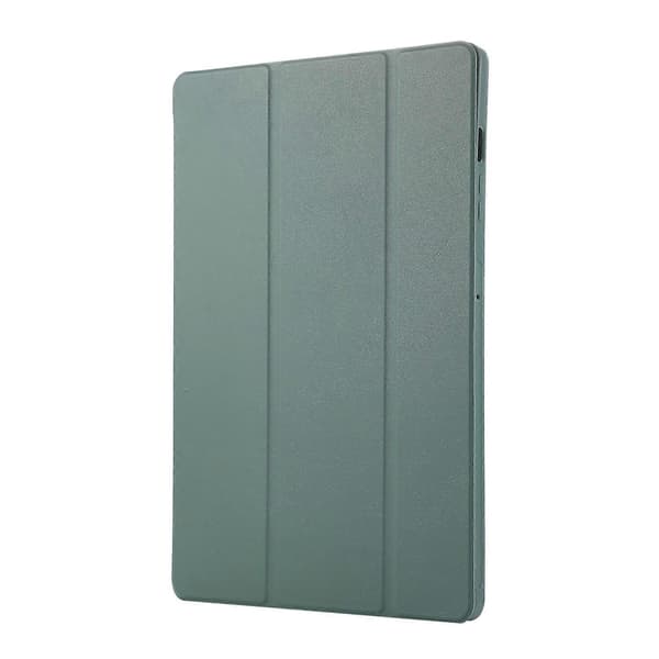 For Samsung Galaxy Tab S10+ Deksel med Pennholder Solid Farge Tri-Fold Stativ PU Lær+Nettbrettdeksel