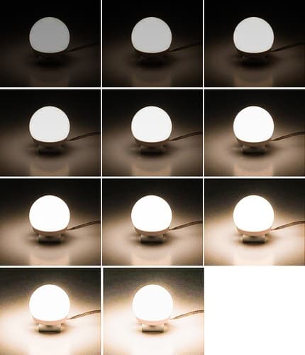 LED-lampor för sminkspegel | 10 st självhäftande spegellampor med USB vit white