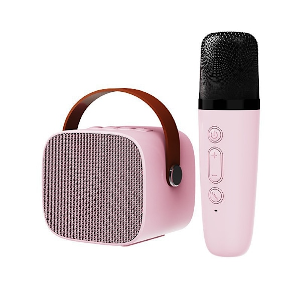 Nyaste Trådlösa Mini Karaoke Högtalare Och Mikrofon Bärbar Hem Bt Party Högtalare Mic Gåva Pink