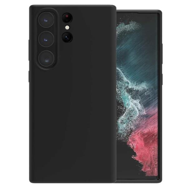 Tyndt Galaxy S23 Ultra Cover Silikone Sort sort black