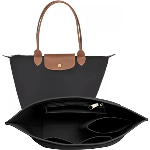 Filtad Organizerinsats för Longchamp Le Pliage M Handväska back L