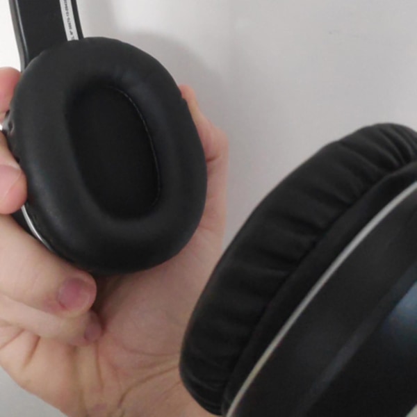 Hörlurskydd - Halkfria Öronmuffar i Konstläder och Svamp för Edifie W800bt, W808bt, W800X, K815p Black