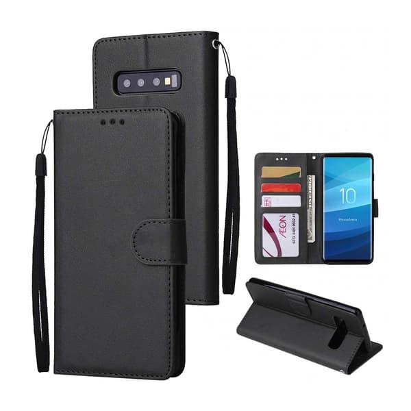 Samsung Galaxy S8 lompakkokotelo musta nahkakotelo musta black