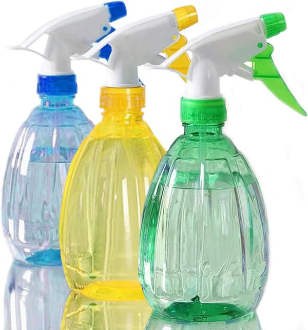 3 Stycken 500ML Sprayflaskor Tomma Påfyllningsbara Flaskor, Återanvändbara Sprayflaskor i Plast för Trädgårdsarbete, Hem, Frisering