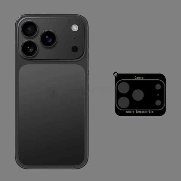 Linsebeskytter kompatibel med iPhone 17 Pro Max Helt Sort, 2-pak - Højkvalitets kamerabeskyttelse i hærdet glas for optimal beskyttelse