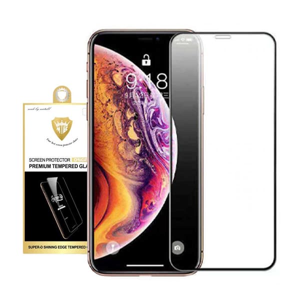 iPhone 12 Mini HD Skärmskydd Kolfiber Härdat Glas svart black