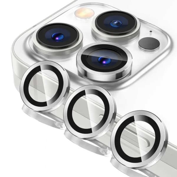 iPhone 15 Pro/Pro Max Linsskydd Silver silver