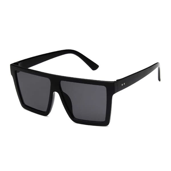 Trendy firkantede svarte solbriller svart black