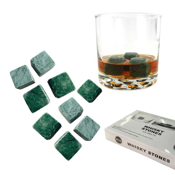 9-pak Naturlige Whisky Sten - Sten Iskuber Grøn grøn green