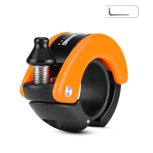 Dold cykelklocka i snäckskalsstil - Högt och tydligt ljud, orange