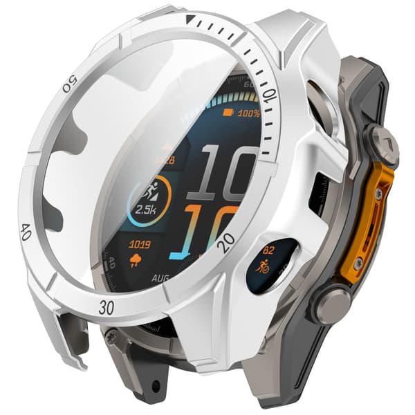 Älykellon kotelo Garmin Fenix 8 Solar Silver 51MM Silver 51MM Silver