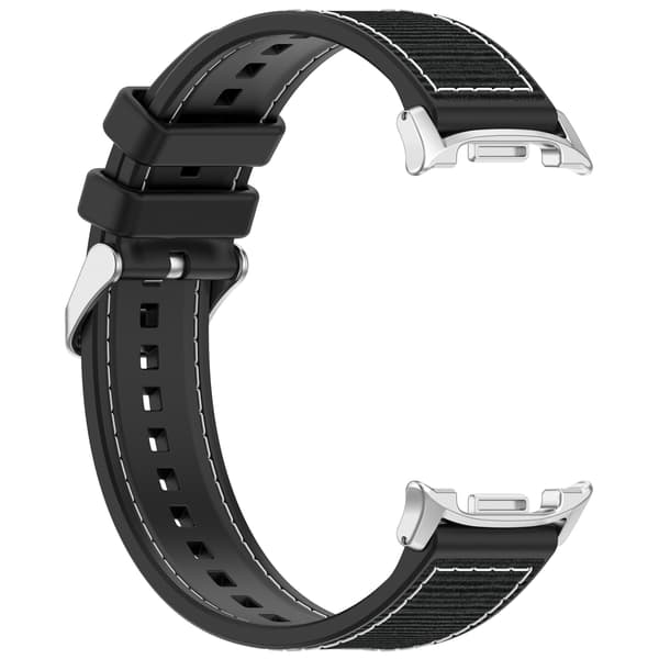 Vævet nylonrem til Samsung Galaxy Watch8/Classic/Ultra2 Sort Black