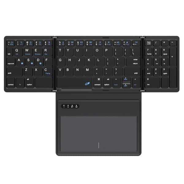 Sammenfoldeligt Bluetooth-tastatur med trackpad