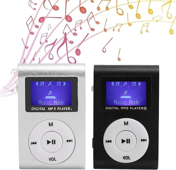 Bärbar Mini MP3-spelare för sport med bältesklämma