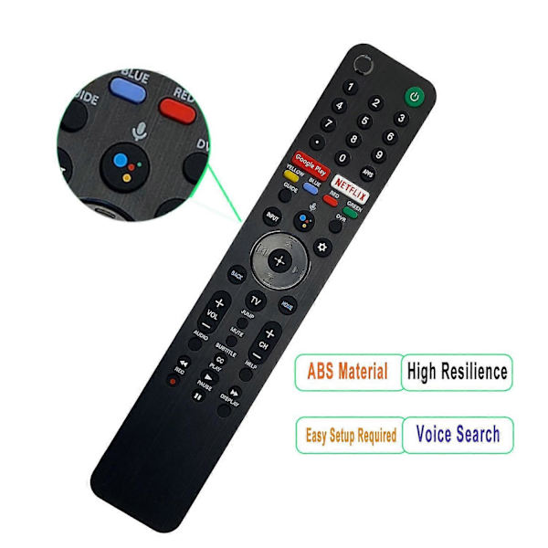 RMF-TX500U Plastfjernkontroll for Sony TV med stemmefunksjon