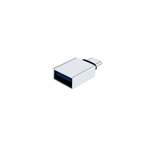 USB C - USB 3.1 -sovitin alumiiniseoksesta, hopea