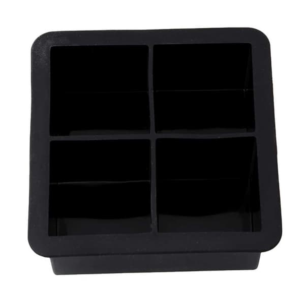 2-pakning 4 store isbiter - Silikonform store isbiter svart black
