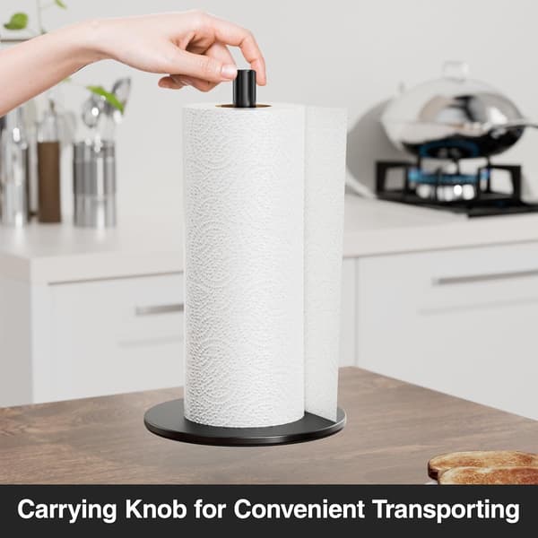 Køkkenrulleholder, fritstående model, rustfrit stål af høj kvalitet, elegant